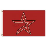 MLB Houston Astros 3'x5 'Polyester Fahnen rot