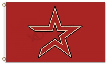 Mlb houston astros 3'x5'聚酯标志红色