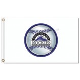 MLB Colorado Rockies 3'x5 'Polyester Flaggen Baseball