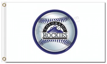 MLB Colorado Rockies 3'x5 'banderas de poliester de béisbol