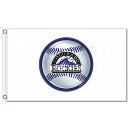 Mlb colorado rockies 3'x5 'polyester vlaggen baseball