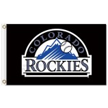 Großhandel benutzerdefinierte hoch-Ende MLB Colorado Rockies 3'x5 'Polyester Flaggen Logo