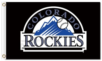 Großhandel benutzerdefinierte hoch-Ende MLB Colorado Rockies 3'x5 'Polyester Flaggen Logo