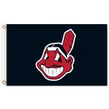 Großhandel benutzerdefinierte billige MLB Cleveland Indianer 3'x5 'Polyester Flaggen Logo