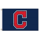Großhandel benutzerdefinierte billige mlb cleveland indians 3'x5 'polyester fahnen hauptstadt c