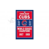 Großhandel benutzerdefinierte billige mlb chicago cubs 3'x5 'polyester flagge welt serie champions