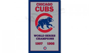 Groothandel custom goedkope mlb chicago cubs 3'x5 'polyester vlag wereld series kampioenen