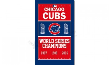 Mlb chicago cubs 3'x5 'bandera de poliéster serie mundial 3 años