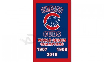 Mlb chicago cubs 3'x5 'polyester drapeau série mondiale 3 ans