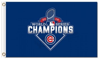 厂家直销mlb chicago cubs 3'x5'聚酯旗2016世界系列