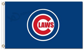 Cistom pas cher mlb chicago Cubs 3 'x 5' drapeau polyester logo