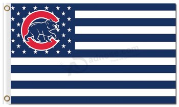Cubs personalizzato mlb chicago cubs 3'x5 'bandiera in poliestere stelle e strisce in vendita