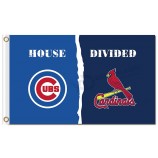 Mlb chicago cubs 3'x5 'polyester flagge haus geteilt mit kardinalen