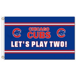 Mlb chicago cubs 3'x5 'polyester vlag laten we er twee spelen