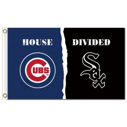 Mlb chicago cubs 3'x5 'polyester vlaghuis verdeeld vs sox