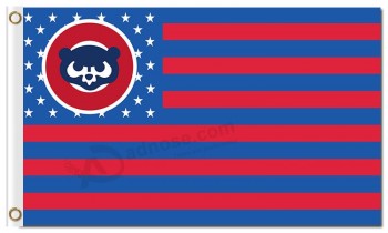 Mlb chicago filhotes 3'x5 'bandeira de poliéster estrelas e listras