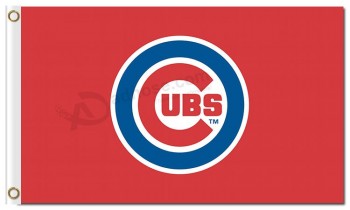 批发定制廉价mlb芝加哥小熊3'x5'聚酯标志标志红旗