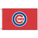 Großhandelsgewohnheit preiswerte mlb chicago Junge 3'x5 Polyester-Flaggenlogo-rote Flagge