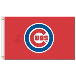 Großhandelsgewohnheit preiswerte mlb chicago Junge 3'x5 Polyester-Flaggenlogo-rote Flagge