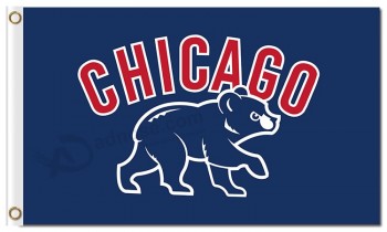 Mlb chicago cubs Ours drapeau en polyester 3'x5 '
