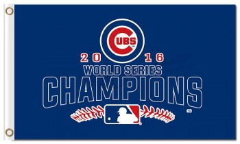 Mlb chicago cubs 3 'x 5' polyester drapeau champions de la série mondiale