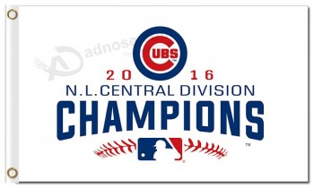 Mlb chicago cubs 3'x5 'polyester drapeau 2016 champions