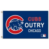 Mlb chicago cubs 3'x5 'polyester fahne cubs otry chicago