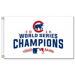 Mlb chicago cubs 3'x5 '폴리 에스테르 깃발 2016 년 세계 시리즈