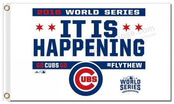 MLB Chicago Cubs 3'x5' polyester flag it is happening