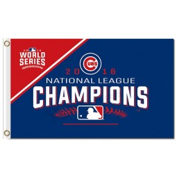 Mlb chicago cubs 3'x5'聚酯旗帜2016年全国联赛冠军