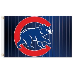 Mlb chicago cubs 3'x5 '폴리 에스테르 깃발 세로 줄무늬