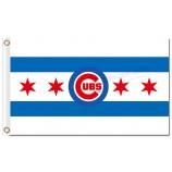 Großhandel benutzerdefinierte billig mlb chicago cubs 3'x5 'polyester flagge