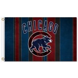 Großhandelsgewohnheit preiswerte mlb chicago Junge 3'x5 Polyester-Flaggenvertikalstreifen