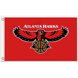 Großhandel benutzerdefinierte billig nba atlanta Hawks 3'x5 'Polyester Flaggen