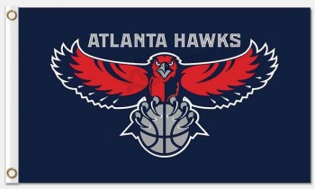 Wholesale custom cheap NBA Atlanta Hawks 3'x5' polyester flags eagle with high quality