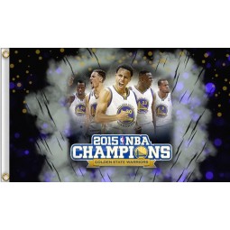 Golden State Warriors 3' x 5' Polyester Flag stephen curry 2015 champions for Wholesale personalized garden flags 