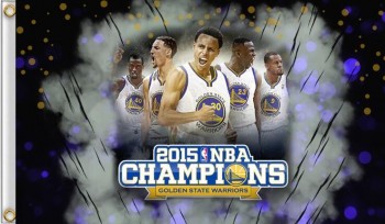 Golden State Warriors 3' x 5' Polyester Flag stephen curry 2015 champions for Wholesale personalized garden flags 