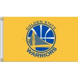 Wholesale personalized garden flags Golden State Warriors 3' x 5' Polyester Flag yellow background
