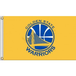 Wholesale personalized garden flags Golden State Warriors 3' x 5' Polyester Flag yellow background