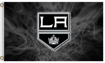 Wholesale custom high-end NHL Los Angeles Kings 3'x5'polyester flagss smoke type
