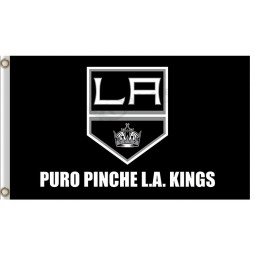 Großhandel benutzerdefinierte hoch-Ende NHL Los Angeles Könige 3'x5'Polyester Flaggen puro pinche la Kings