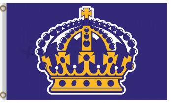 Nhl los angeles reyes 3'x5'poliester banderas corona púrpura