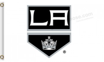 Nhl los angeles kings 3'x5'polyester vlaggen wit