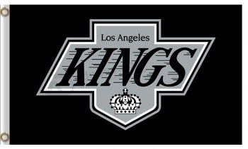 NHL Los Angeles Könige 3'x5'Polyester Flaggen schwarze Fahne