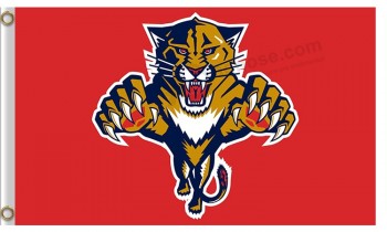 Nhl florida panteras 3'x5'poliester banderas pantera