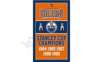 NHL Edmonton Oilers 3'x5'polyester flags champion years
