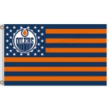 NHL Edmonton Oilers 3'x5'polyester flags stars and stripes