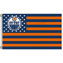NHL Edmonton Oilers 3'x5'polyester flags stars and stripes
