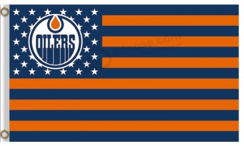 NHL Edmonton Oilers 3'x5'polyester flags stars and stripes