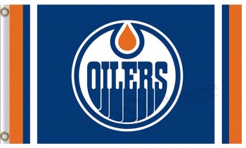 Oilers nhl edmonton 3'x5'poliéster bandeiras listras da coluna
